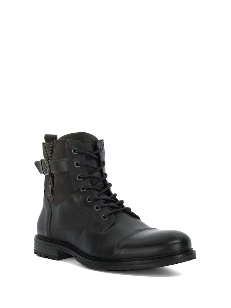 Grau - Dune London Call Call Legere Stiefeletten mit Schnallenriemen - Bild 2 von 5