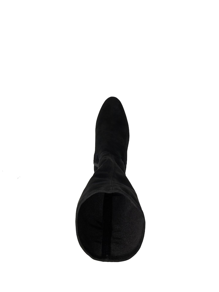 Dune London Black Wide Fit Simple Stretch Knee High Boots - Image 5 of 5