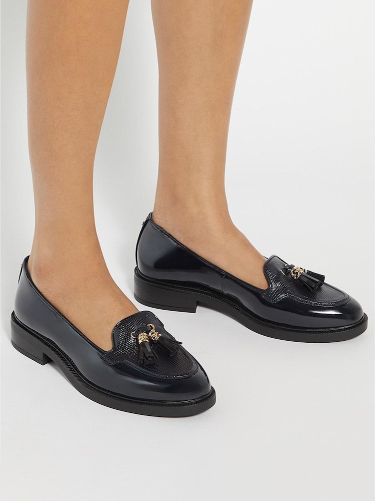 modra - Dune London Grape Branded Tassel Trim mokasini - Slika 1 iz 6