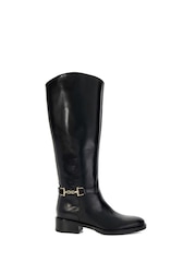 Dune London Black Tucci Snaffle Rider Boots - Image 2 of 6