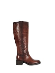 Dune London Natural Tayan Sq Toe High Knee Boots - Image 2 of 6