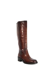 Dune London Natural Tayan Sq Toe High Knee Boots - Image 3 of 6