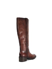 Dune London Natural Tayan Sq Toe High Knee Boots - Image 4 of 6