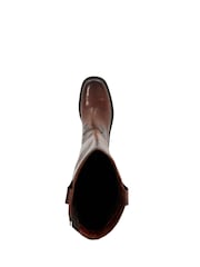 Dune London Natural Tayan Sq Toe High Knee Boots - Image 5 of 6