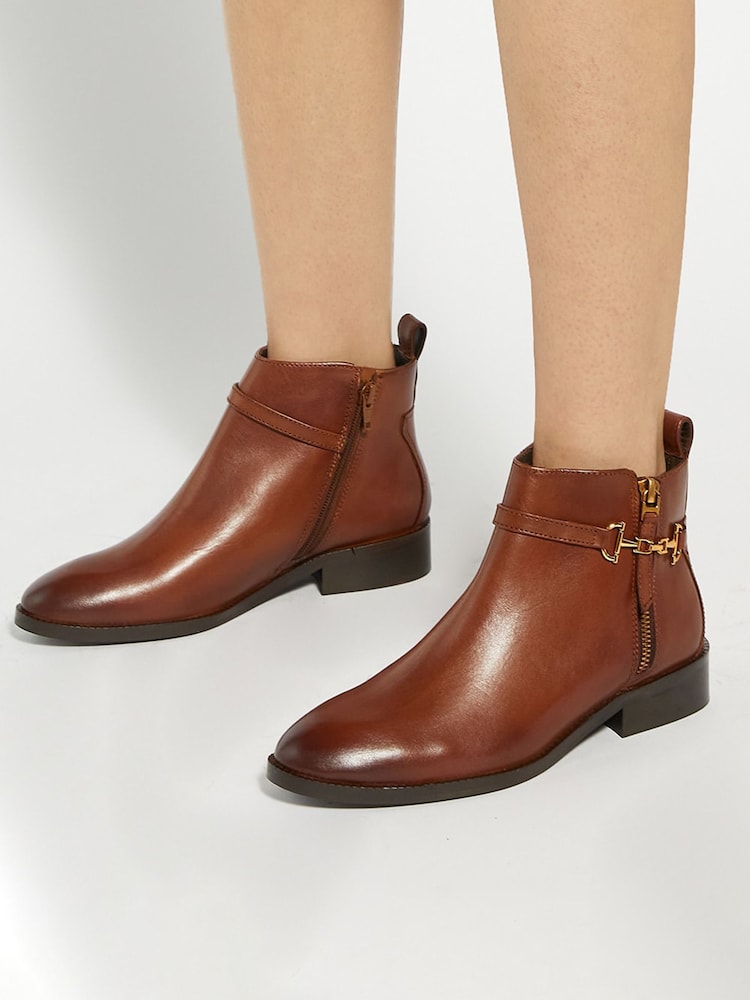Dune London Brown Parklyn Ankle Boots - Image 1 of 6