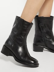 Dune London Black Paytyn Cosy Lining Pull On Boots - Image 1 of 6