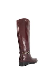 Dune London Red Tucci Snaffle Rider Boots - Image 3 of 6