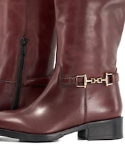 Dune London Red Tucci Snaffle Rider Boots - Image 6 of 6