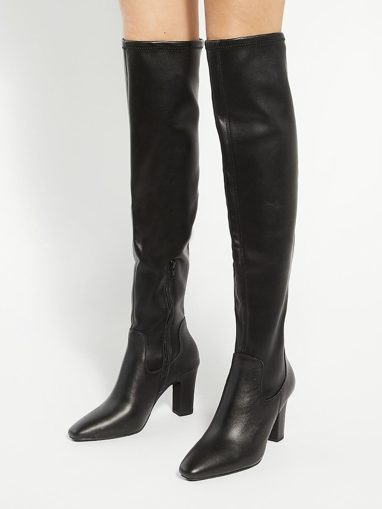 Dune London Black Sirenna Over Knee High Boots - Image 1 of 6