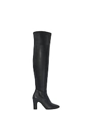 Dune London Black Sirenna Over Knee High Boots - Image 2 of 6