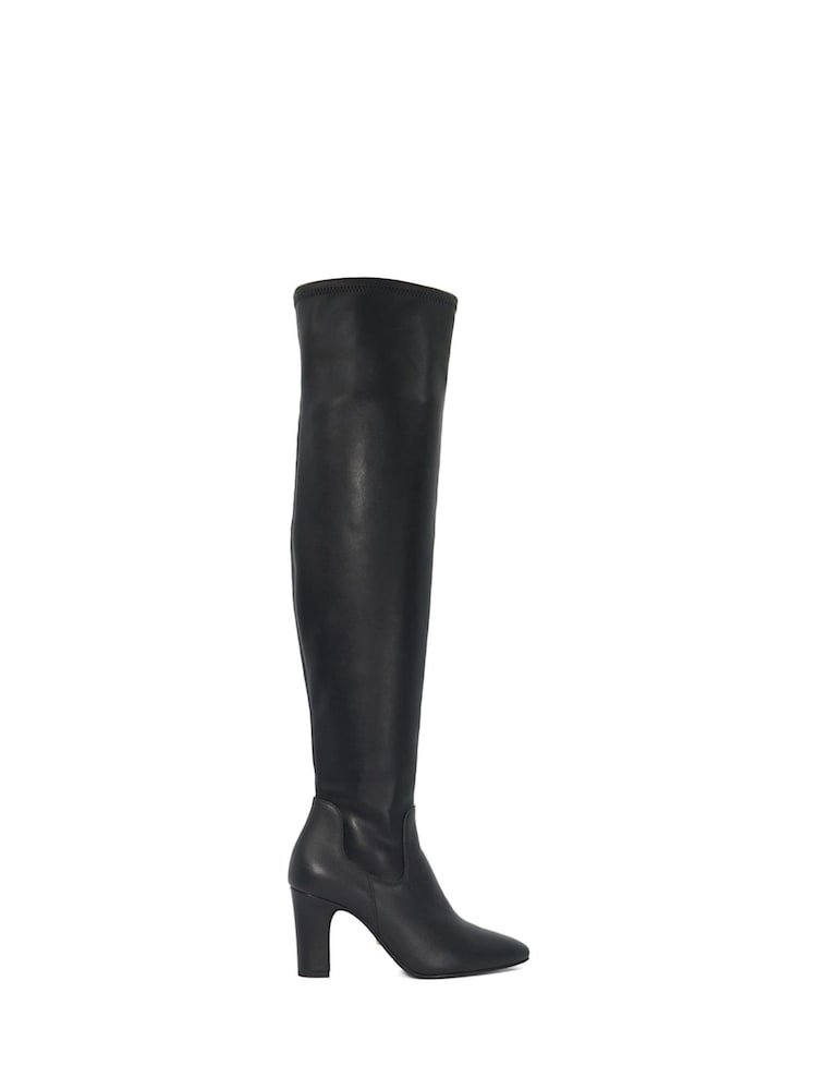 Dune London Black Sirenna Over Knee High Boots - Image 2 of 6