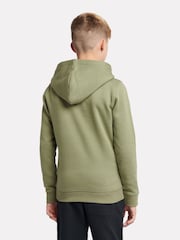 New Balance Green Boys Brush Back Stacked Logo Hoodie - Image 3 of 8