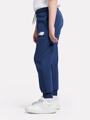 New Balance Blue Boys Brush Back Stacked Logo Joggers - Image 2 of 8