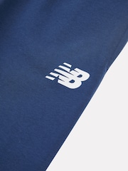 New Balance Blue Boys Brush Back Stacked Logo Joggers - Image 8 of 8