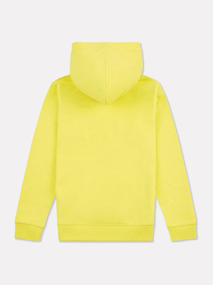 New Balance Yellow Kids French Terry Stacked Logo 100% Cotton Hoodie - Image 2 of 3