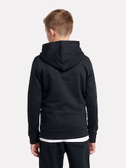 New Balance Black Kids French Terry Stacked Logo 100% Cotton Hoodie - Image 3 of 4