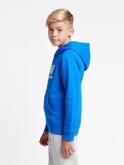 New Balance Blue Sky Kids French Terry Stacked Logo 100% Cotton Hoodie - Image 2 of 5
