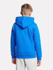 New Balance Blue Sky Kids French Terry Stacked Logo 100% Cotton Hoodie - Image 3 of 5