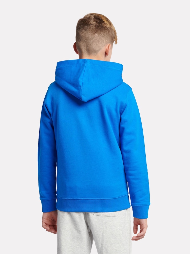 New Balance Blue Sky Kids French Terry Stacked Logo 100% Cotton Hoodie - Image 3 of 5