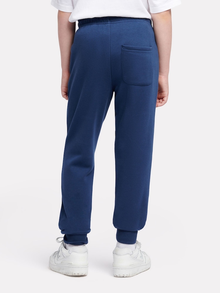 New Balance Light Blue Boys 100% Cotton French Terry Stacked Logo Joggers - Image 2 of 8