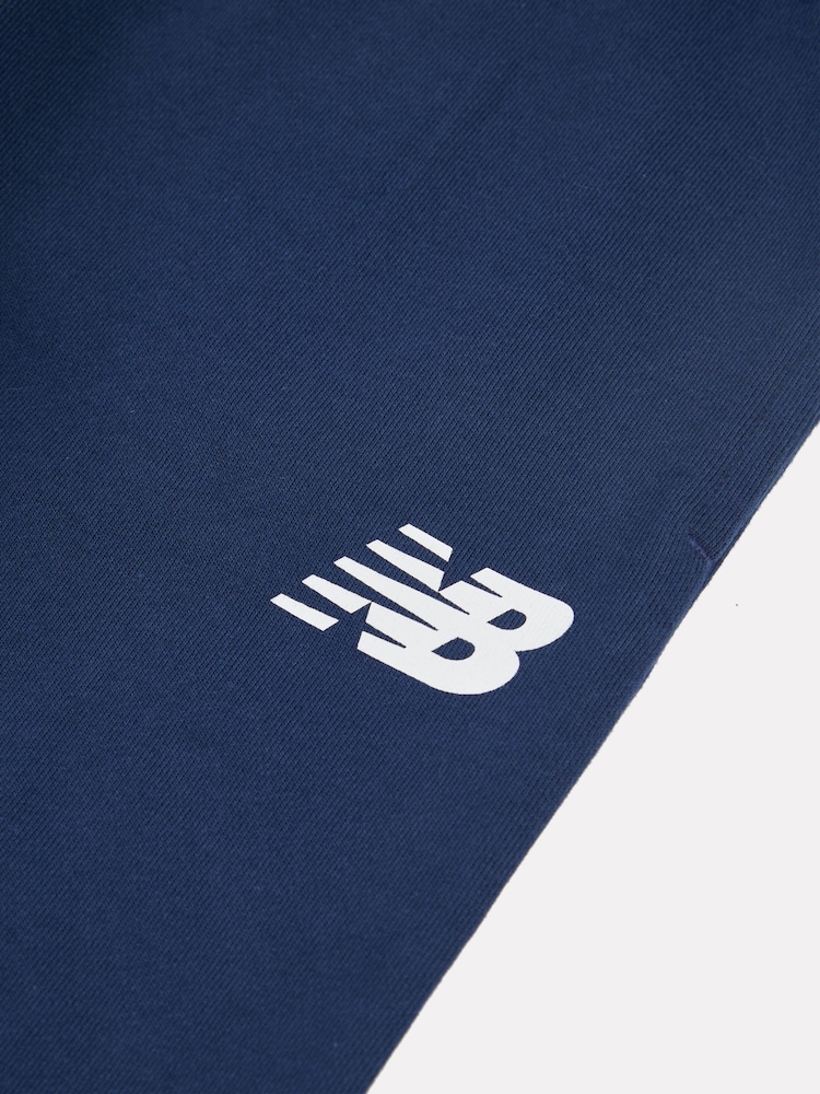 New Balance Light Blue Boys 100% Cotton French Terry Stacked Logo Joggers - Image 8 of 8