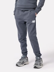 New Balance Blue Boys 100% Cotton French Terry Stacked Logo Joggers - Image 1 of 5