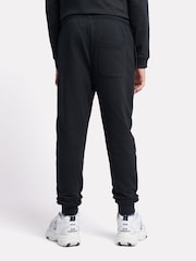 New Balance Black Boys 100% Cotton French Terry Stacked Logo Joggers - Image 3 of 5