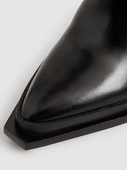 Paige Leather Knee-High Block-Heel Boots - Image 4 of 4