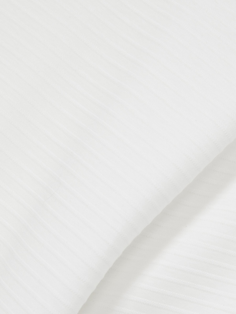 Reiss White Leo Mercerised Cotton Ribbed T-Shirt - Image 6 of 6 Reiss White Leo Mercerised Cotton Ribbed T-Shirt - Image 6 of 6