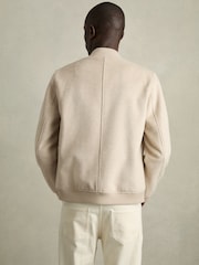 Reiss Stone Harlan Brushed Wool-Blend Bomber Jacket - Image 5 of 7