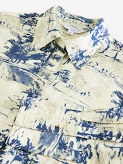 Blue Scenic Print Long Sleeve Button Down Shirt - Image 3 of 3
