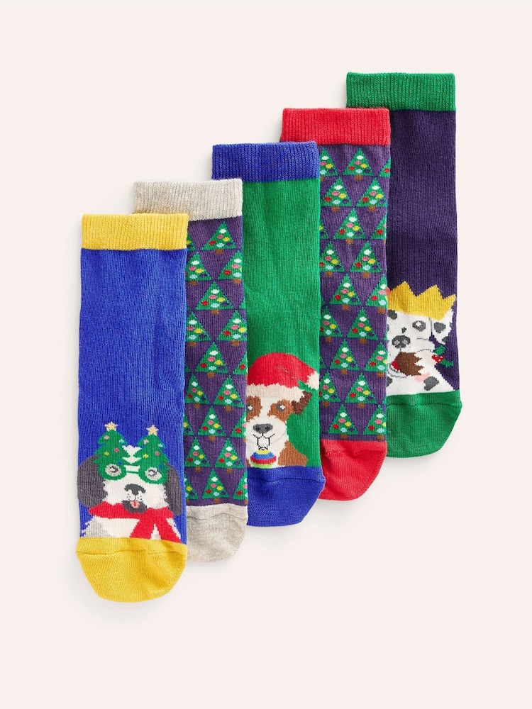 Boden Blue Socks 5 Pack - Image 1 of 2