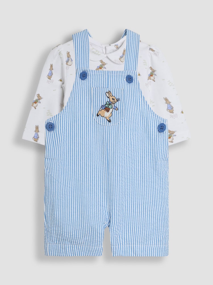 Conjunto corporal JoJo Maman Bébé Peter Rabbit™ 2-Piece Dungarees & - Imagem 1 de 6