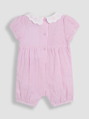 JoJo Maman Bébé Pink Flopsy Bunny Smocked Pretty Romper - Image 2 of 2