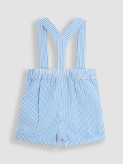 JoJo Maman Bébé Blue 2-Piece Grandad Shirt & Shorts Set with Bow Tie - Image 6 of 9