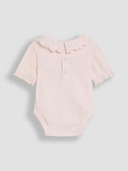 JoJo Maman Bébé Pink Floral Frill Collar Bodies 2 Pack - Image 3 of 5
