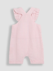 JoJo Maman Bébé Pink 2-Piece Seersucker Stripe Dungarees & T-Shirt Set - Image 3 of 7