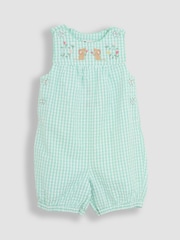 JoJo Maman Bébé Green Mouse Appliqué Dungarees - Image 1 of 3
