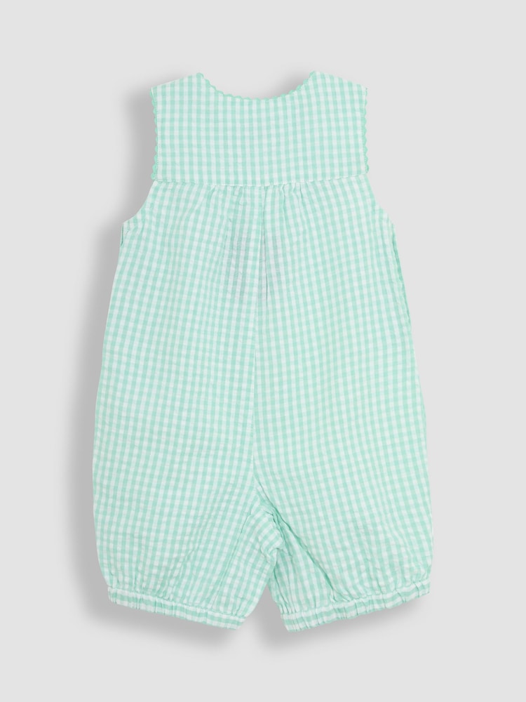 JoJo Maman Bébé Green Mouse Appliqué Dungarees - Image 2 of 3