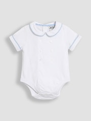 JoJo Maman Bébé Blue 2-Piece Classic Body & Stripe Shorts Set - Image 5 of 6