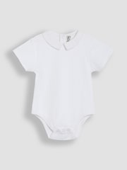 JoJo Maman Bébé Yellow 2-Piece Chicks Embroidered Dungarees & Body Set - Image 6 of 6