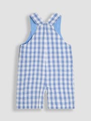 JoJo Maman Bébé Blue 2-Piece Peter Rabbit™ Gingham Dungarees & Body Set - Image 3 of 9
