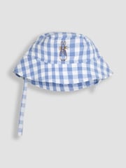 JoJo Maman Bébé Blue 2-Piece Peter Rabbit™ Gingham Dungarees & Body Set - Image 4 of 9