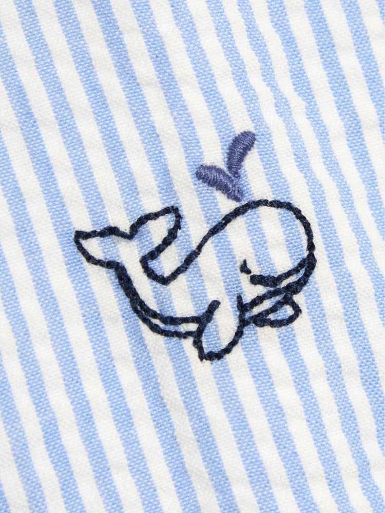 JoJo Maman Bébé Blue 2-Piece Chicks Embroidered Dungarees & Body Set - Image 7 of 7
