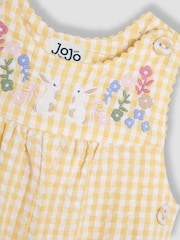 JoJo Maman Bébé Yellow Bunny Appliqué Dungarees - Image 2 of 3