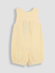 JoJo Maman Bébé Yellow Bunny Appliqué Dungarees - Image 3 of 3
