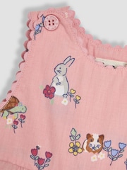 Conejillo de indias rosa - JoJo Maman Bébé Printed 100% Cotton Dungarees - Imagen 3 de 3