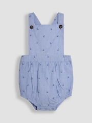 JoJo Maman Bébé Navy 2-Piece Anchor Print Dungarees & Body Set - Image 5 of 9