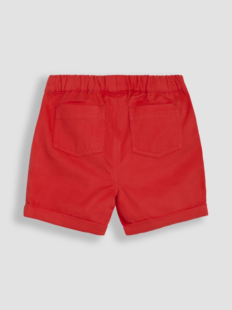 JoJo Maman Bébé Red Seaside 2-Piece Printed Shirt & Twill Shorts Set - Image 6 of 6