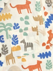 JoJo Maman Bébé Ecru Safari Printed Shirt & Shorts Set 2 Piece - Image 6 of 7